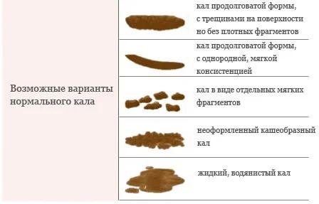 При ИВ нормальный кал может иметь такой вид