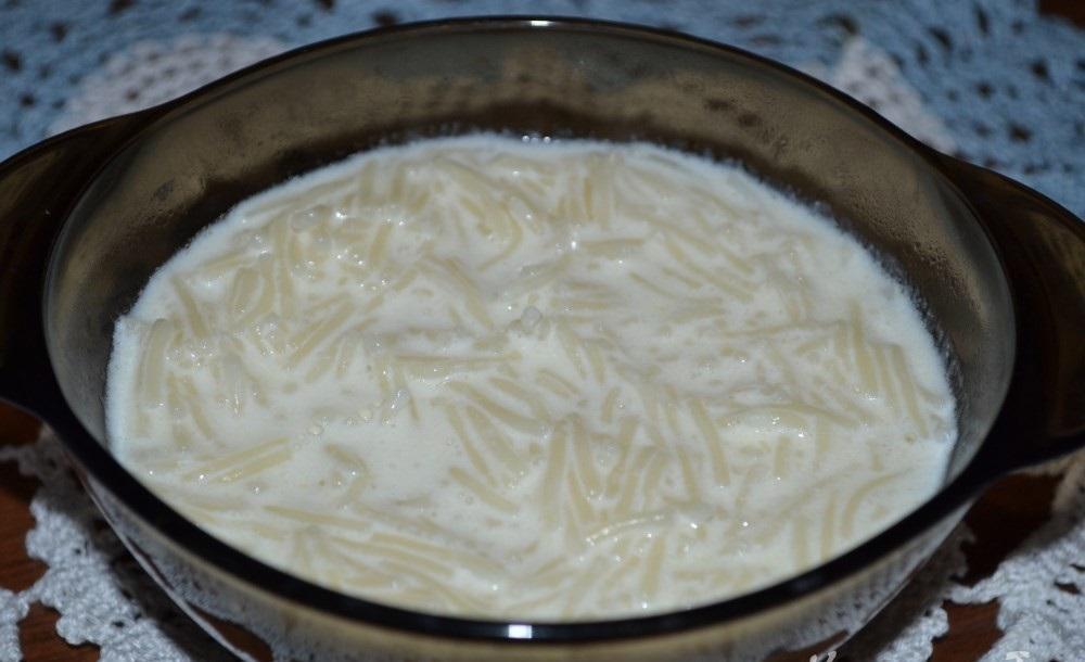 Вермишель с молоком