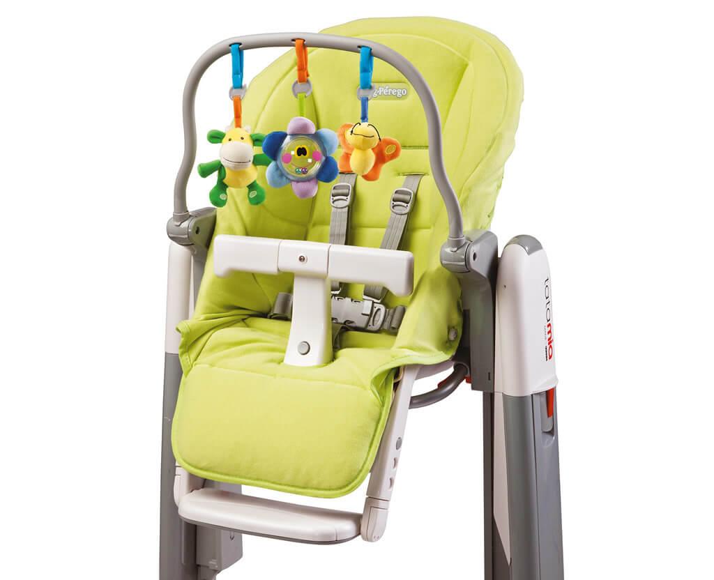 Стульчик Peg-Perego Kit Tatamia Verde и дуга с игрушками