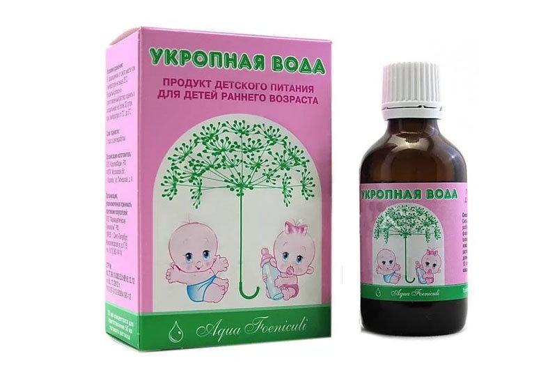 Аптечная укропная вода в стеклянной бутылке