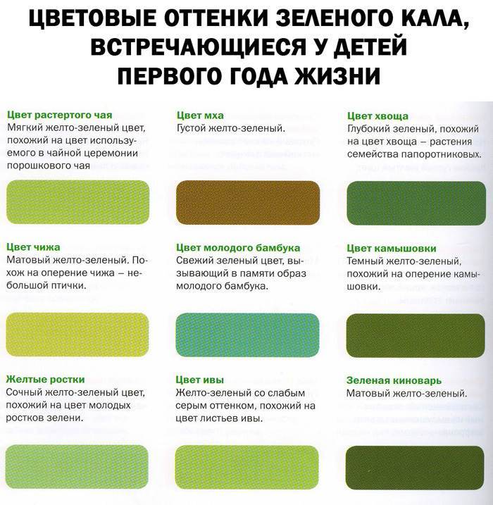 Оттенки кала у детей